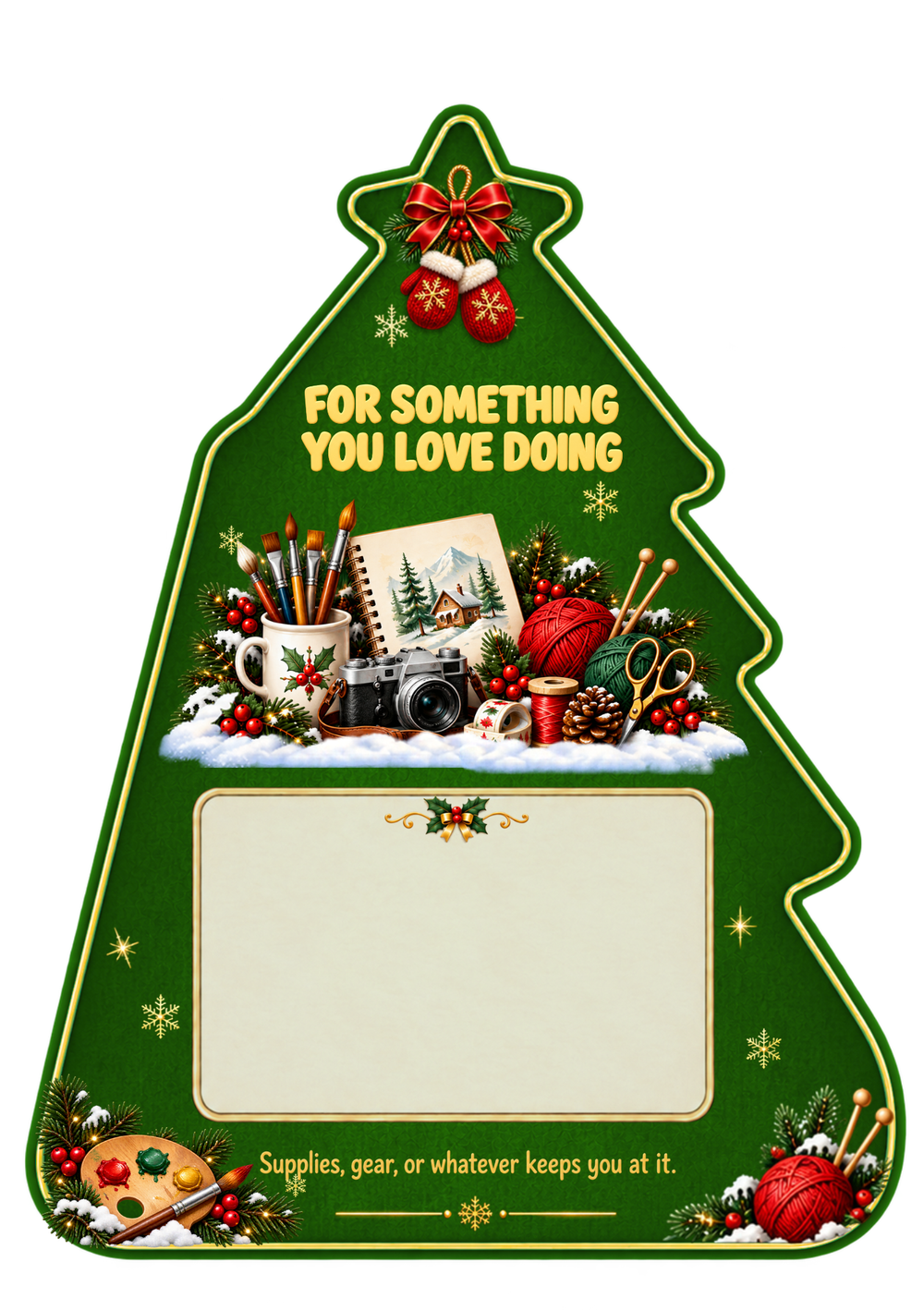 Christmas Tree-Shaped Gift Card Book, page 9