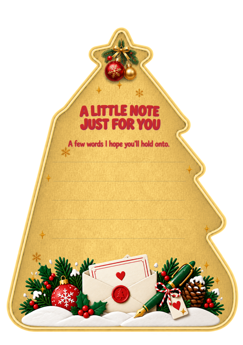 Christmas Tree-Shaped Gift Card Book, page 11