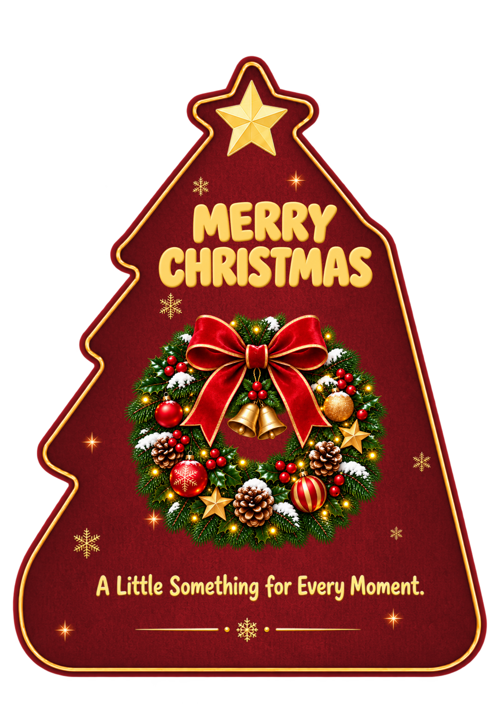 Christmas Tree-Shaped Gift Card Book, back cover