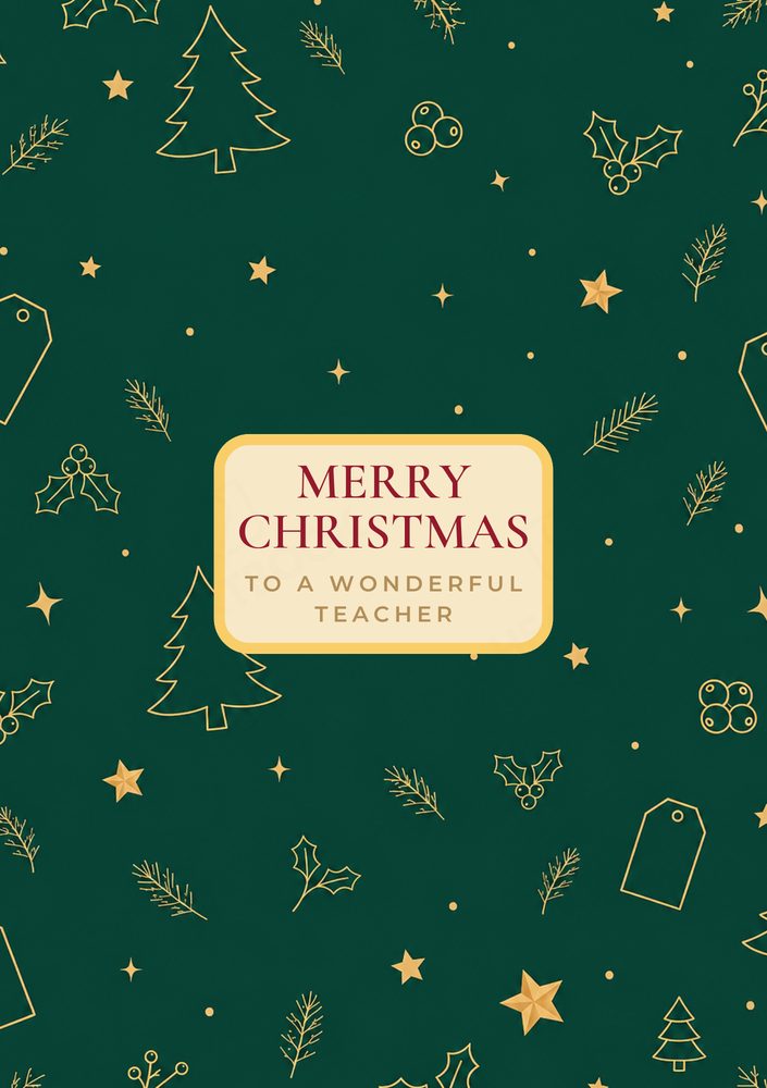 [For Teachers] Christmas Gift Card Book, back cover
