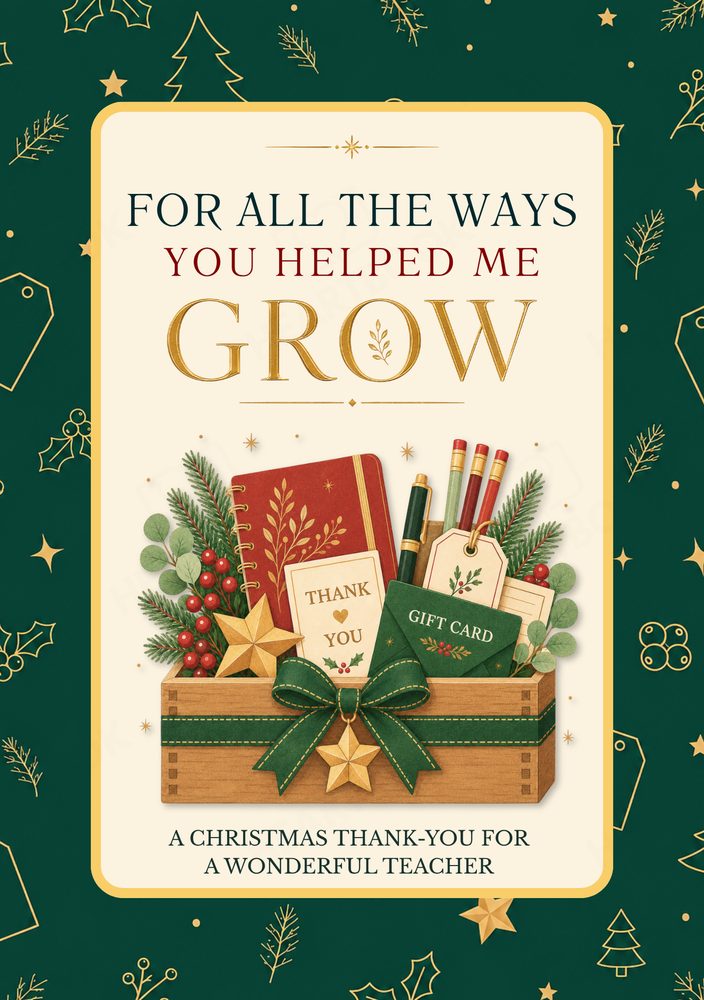 [For Teachers] Christmas Gift Card Book, front cover