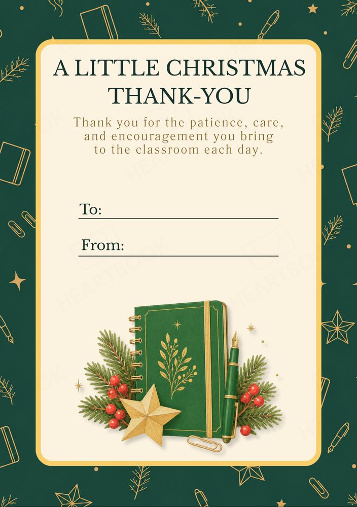 [For Teachers] Christmas Gift Card Book, page 3