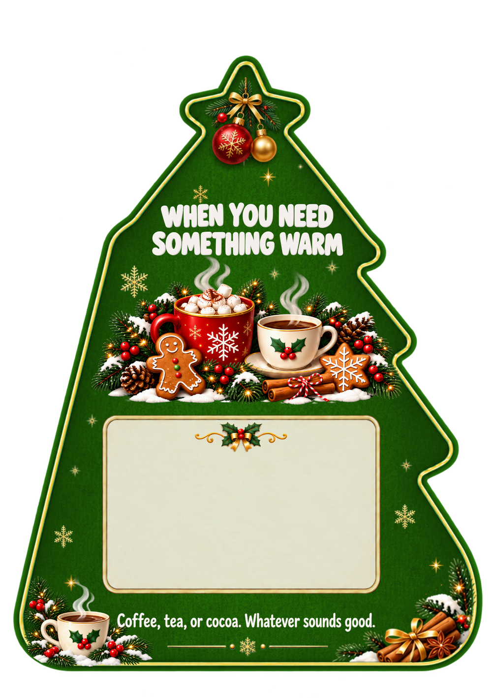 Christmas Tree-Shaped Gift Card Book, page 3