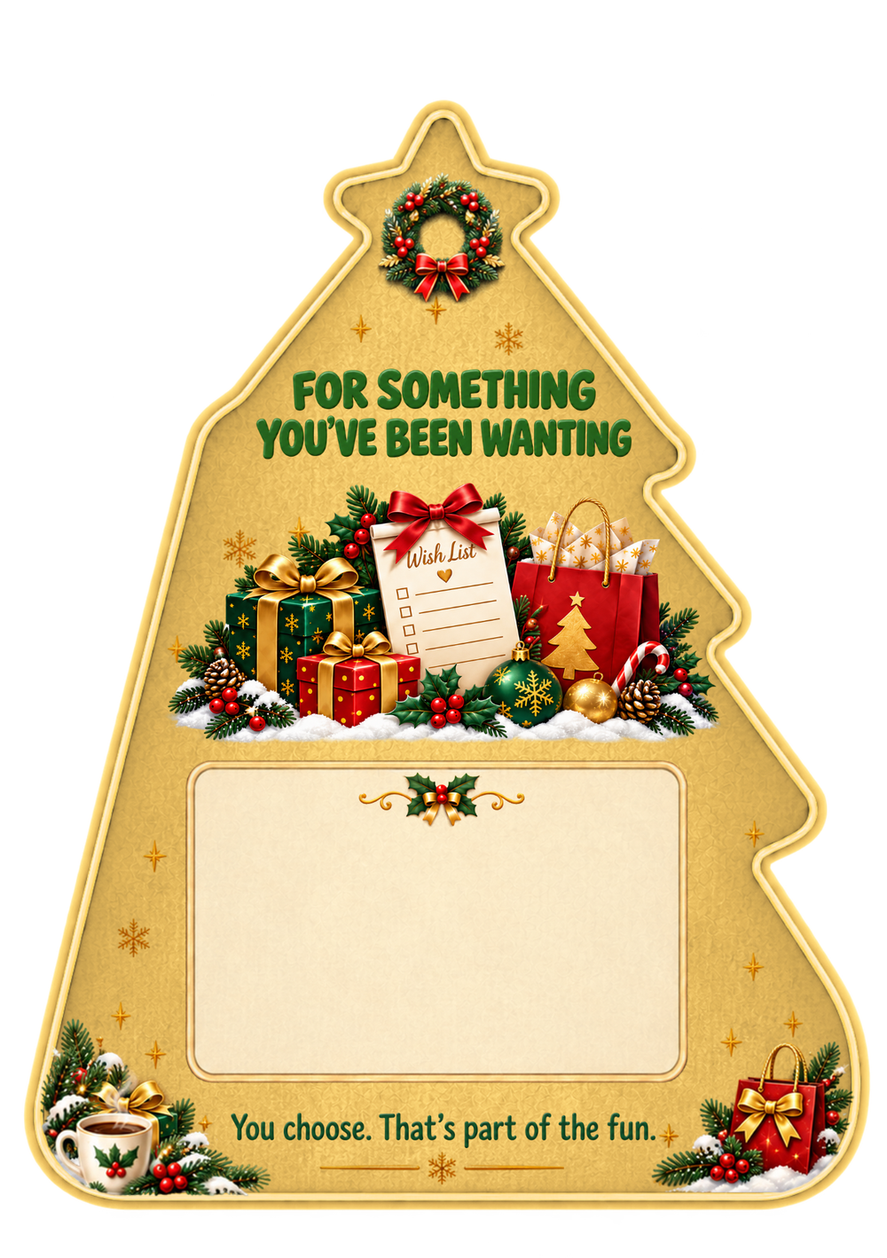 Christmas Tree-Shaped Gift Card Book, page 5