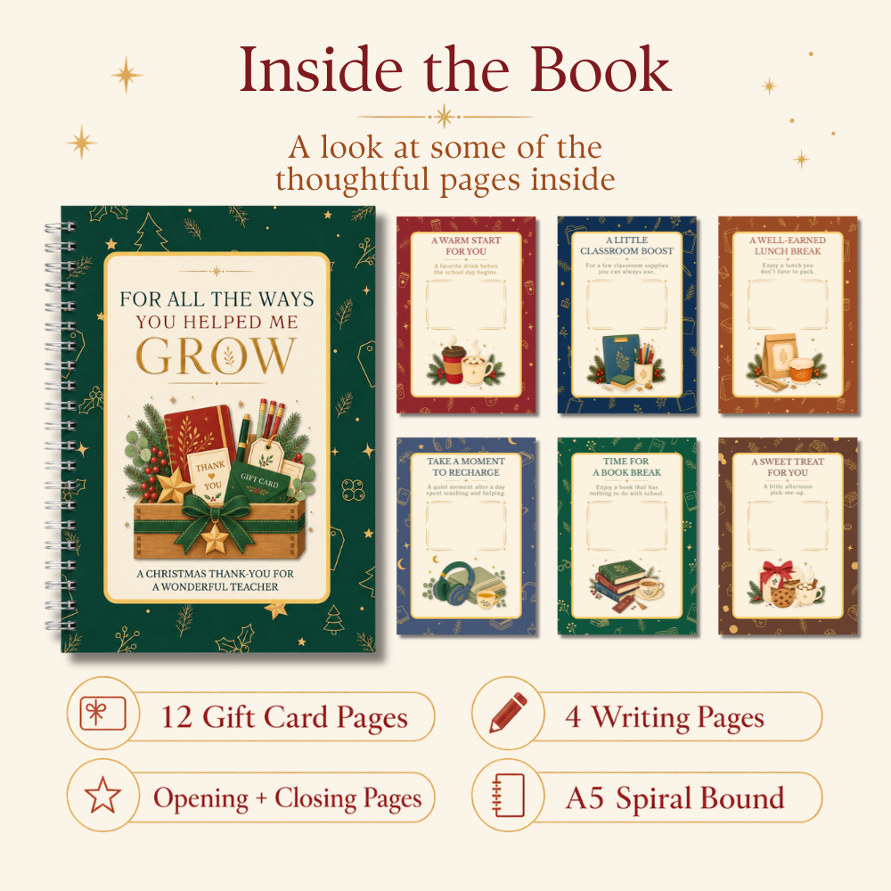 [For Teachers] Christmas Gift Card Book